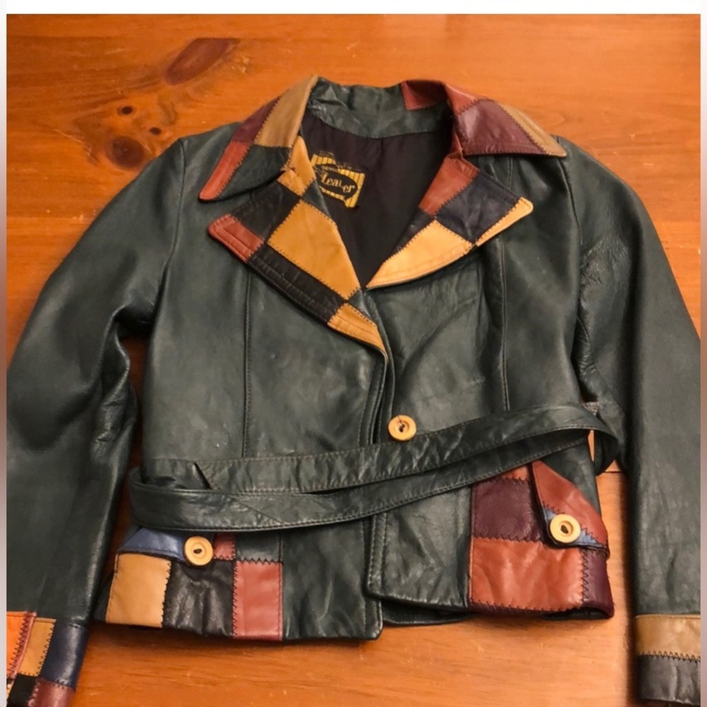 Leather jacket blazer